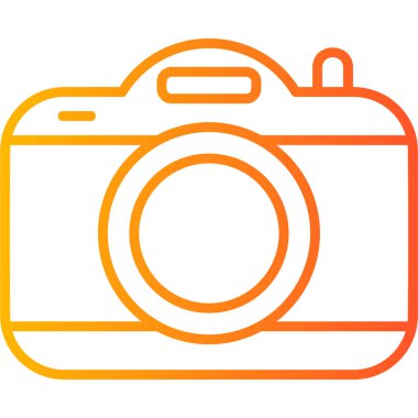 Basit kamera, düz vektör çizimi