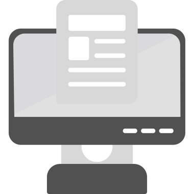 Bilgisayar. Web simgesi basit illüstrasyon