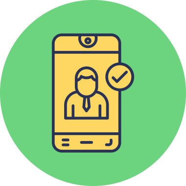 Onaylanmış Aday simgesi vektör illüstrasyonu