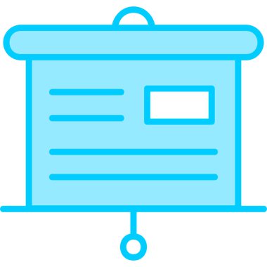 iş sunumu düz vektör simgesi