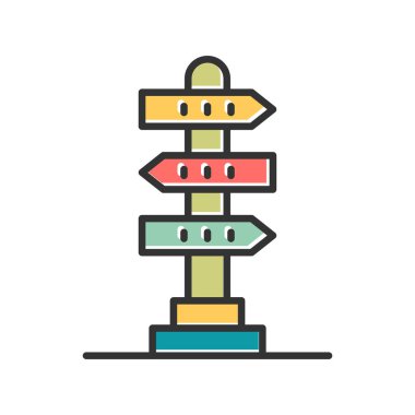 Yönlendirme web simgesi basit illüstrasyon