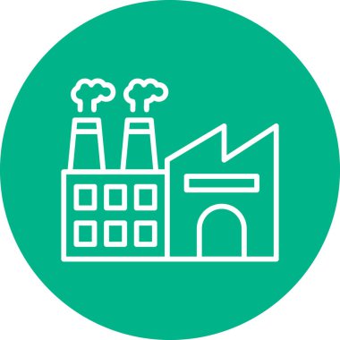 Fabrika simgesi vektör illüstrasyonu