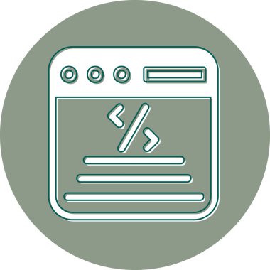 Kodlama. Web simgesi basit tasarım