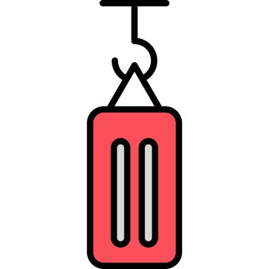 Boks çantası modern simge, vektör illüstrasyonu