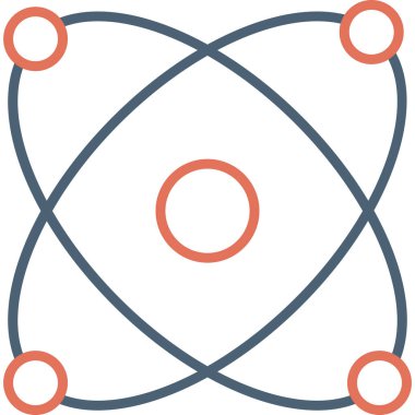 Atom icon modern vector illustration