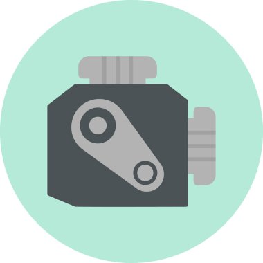 Araç Motoru simgesinin vektör çizimi