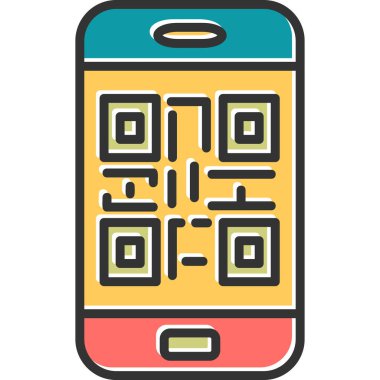 Barkod Web simgesi basit illüstrasyon