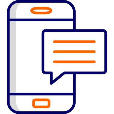 Konuş. Web simgesi basit illüstrasyon