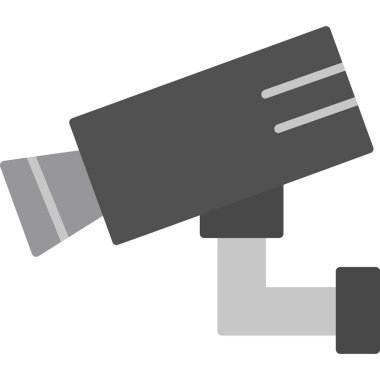 CCTV kamera simgesi, vektör illüstrasyonu basit tasarım