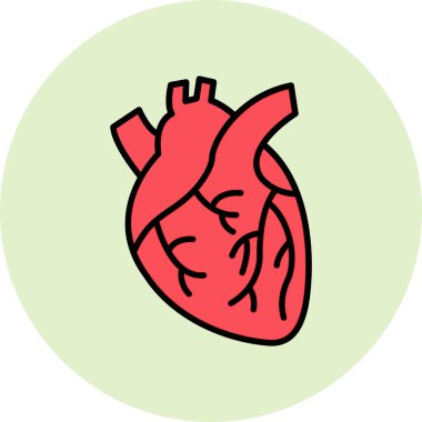 Kalp modern simge, vektör illüstrasyonu 