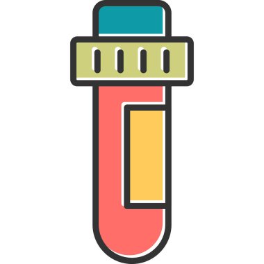 test tübü web simgesi basit tasarım