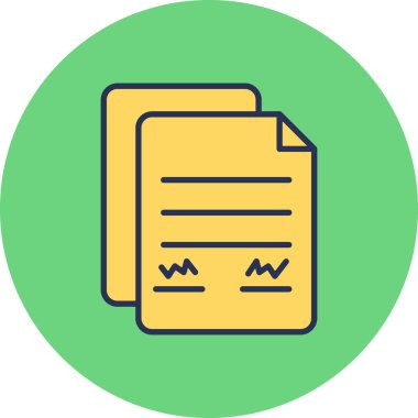 Belge simgesinin vektör illüstrasyonu