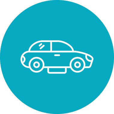 araç web simgesi basit illüstrasyon