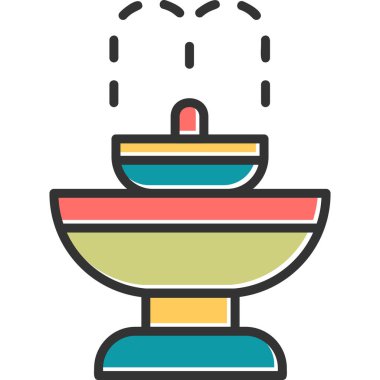 Çeşme simgesi, modern tasarım çizimi