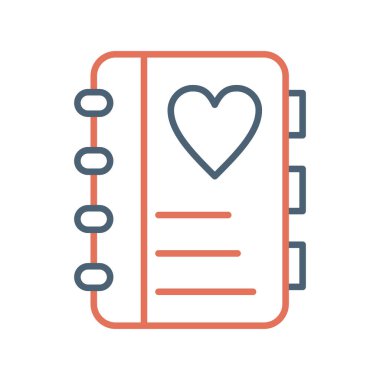 Not defteri web simgesi, vektör çizim