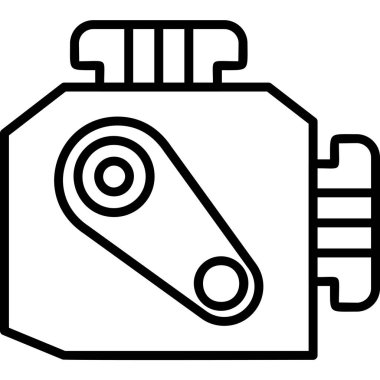 Araç Motoru simgesinin vektör çizimi