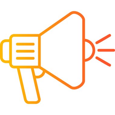 Megafon ikonu vektör illüstrasyonu