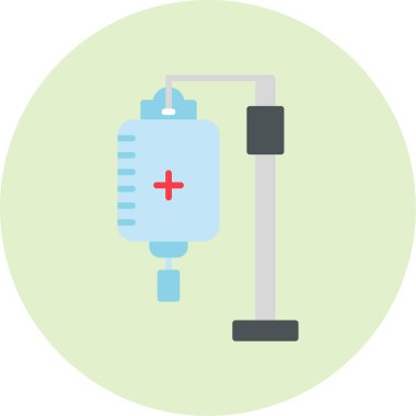 Kemoterapi, kan nakli vektör çizgisi simgesi