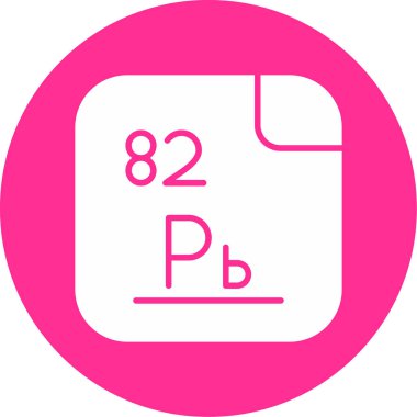 Kurşun, kimyasal element, ağ basit illüstrasyon