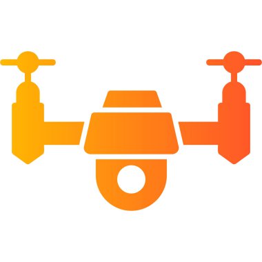 Drone simgesi, vektör illüstrasyonu basit tasarım