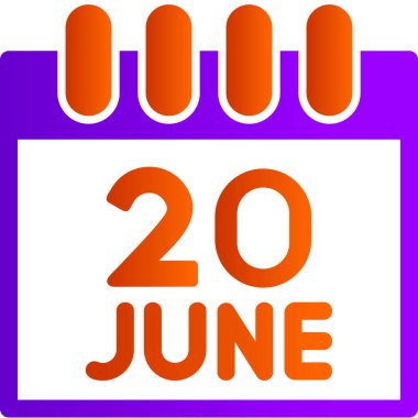 Takvim, Dünya Mülteci Günü vektör illüstrasyonu