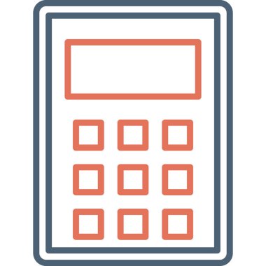 Web hesap makinesi simgesi. vektör illüstrasyonu