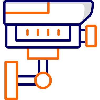 CCTV kamera simgesi, vektör illüstrasyonu basit tasarım