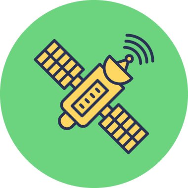 uydu simgesi vektör illüstrasyonu