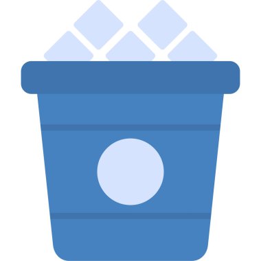 Buz Kovası ikonu vektör illüstrasyonu