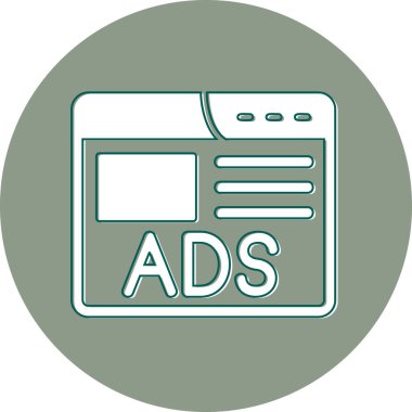 Reklam web simgesi basit illüstrasyon