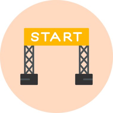 Başlangıç Çizgisi 'nin vektör illüstrasyonu