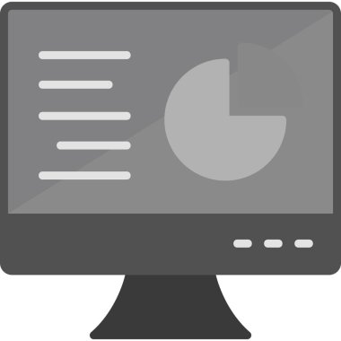 Çevrimiçi pasta grafiği simgesi, modern tasarım illüstrasyonu