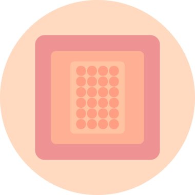 Nikotin Yaması web simgesi basit illüstrasyon