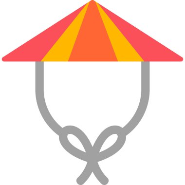 Çin Şapkası web simgesi basit illüstrasyon