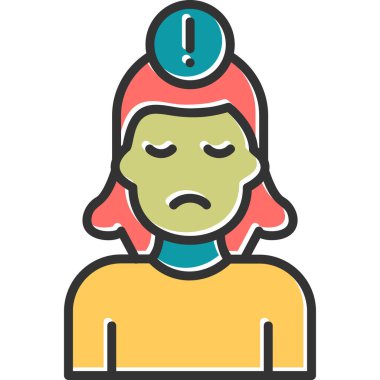 Panik Ağı simgesi basit illüstrasyon