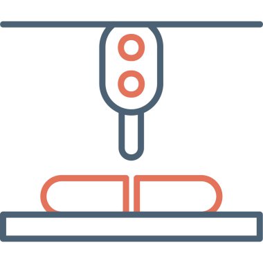 Lazer Kesme Makinesi vektör çizimi