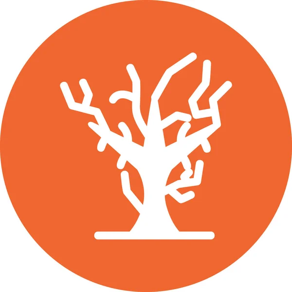 Современная Икона Сухого Дерева Векторная Иллюстрация — стоковый вектор