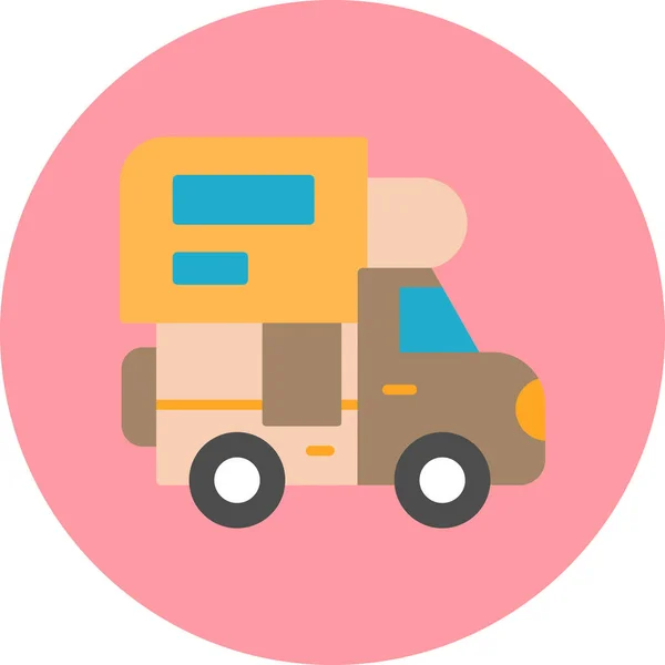 Camion Delle Consegne Semplice Illustrazione — Vettoriale Stock