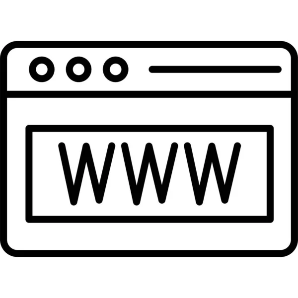 Www Página Del Navegador Web Internet — Vector de stock