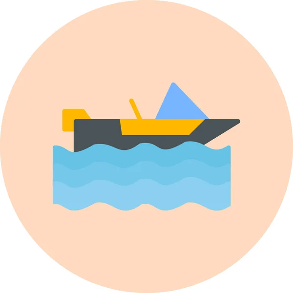 Icono Barco Motor Ilustración Diseño Moderno — Vector de stock