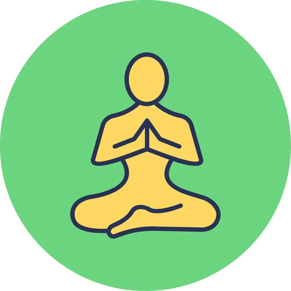 Meditation Icon Vector Illustration — Stock Vector