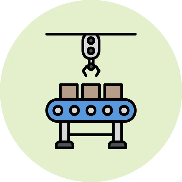 Montagem Ícone Linha Vetorial —  Vetores de Stock