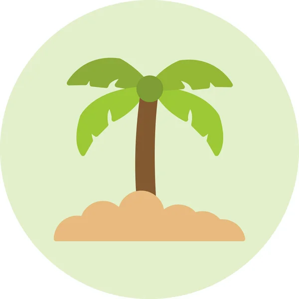 Palm Tree Icon Web Illustration — Stock Vector