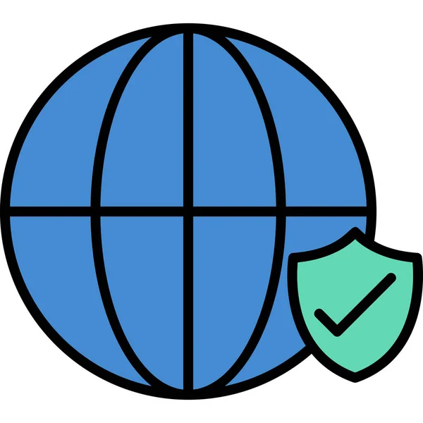 Global Internet Vector Color Icon — Stock Vector