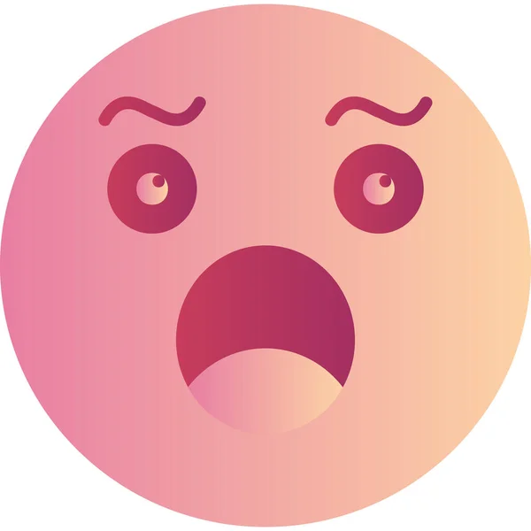 Vector Illustration Shocked Emoji Icon — Stock Vector