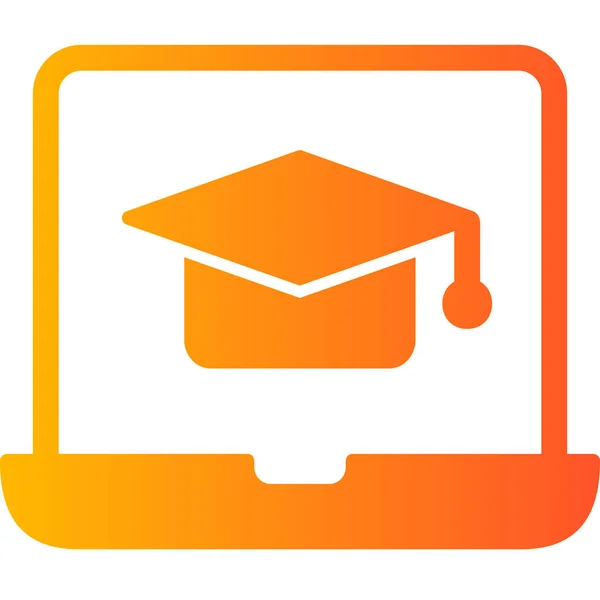 Graduation Cap Web Icon — Stock Vector