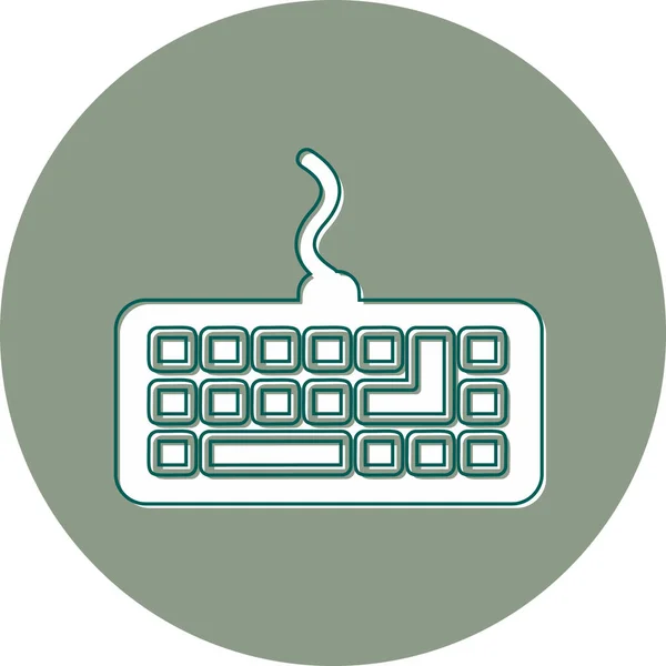 Teclado Icono Web Ilustración Simple — Archivo Imágenes Vectoriales