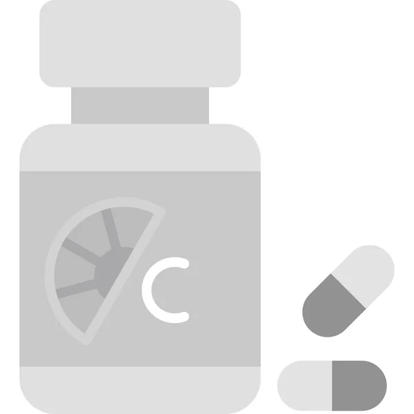 Φάρμακα Web Εικονίδιο Απλή Απεικόνιση — Διανυσματικό Αρχείο