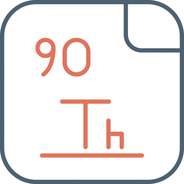 Thorium Elemento Químico Web Ilustração Simples —  Vetores de Stock