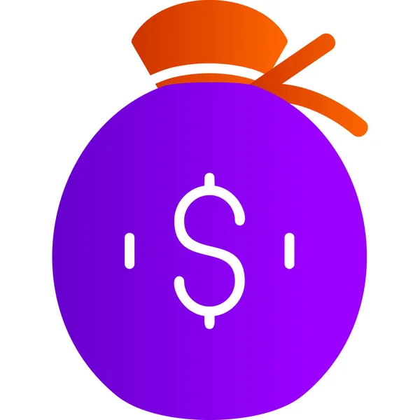 Dinero Bolsa Vector Icono Estilo Bicolor Símbolo Plano Colores Rosa — Archivo Imágenes Vectoriales